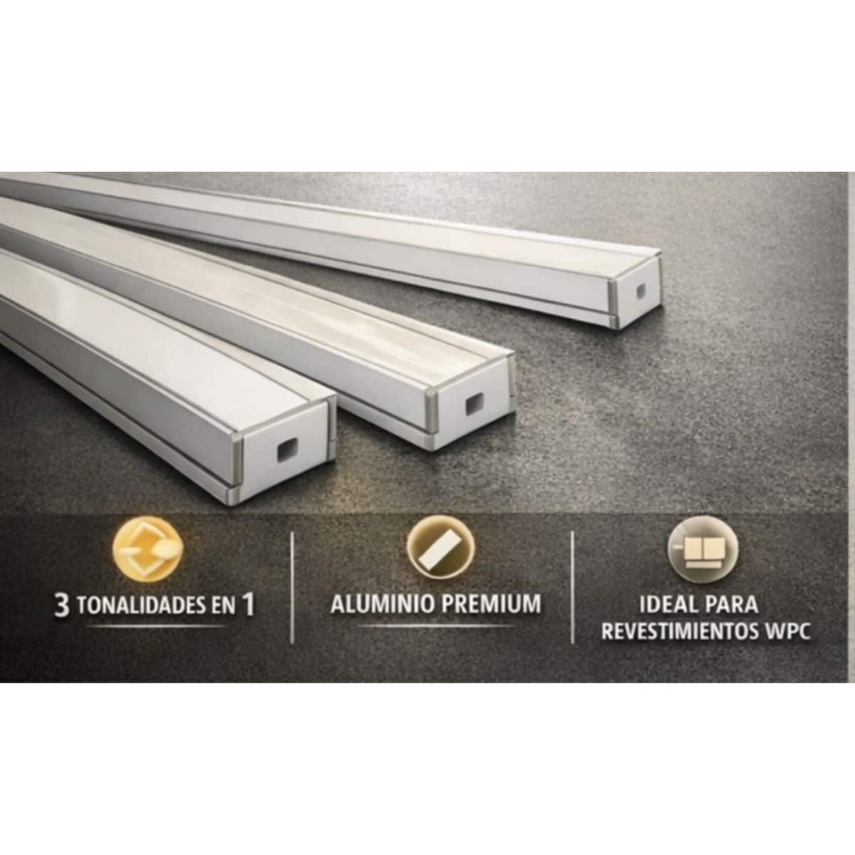 Copia - Luz Led Cálida Para Wpc Encastre, Luz De Wpc Panel 1 Metro